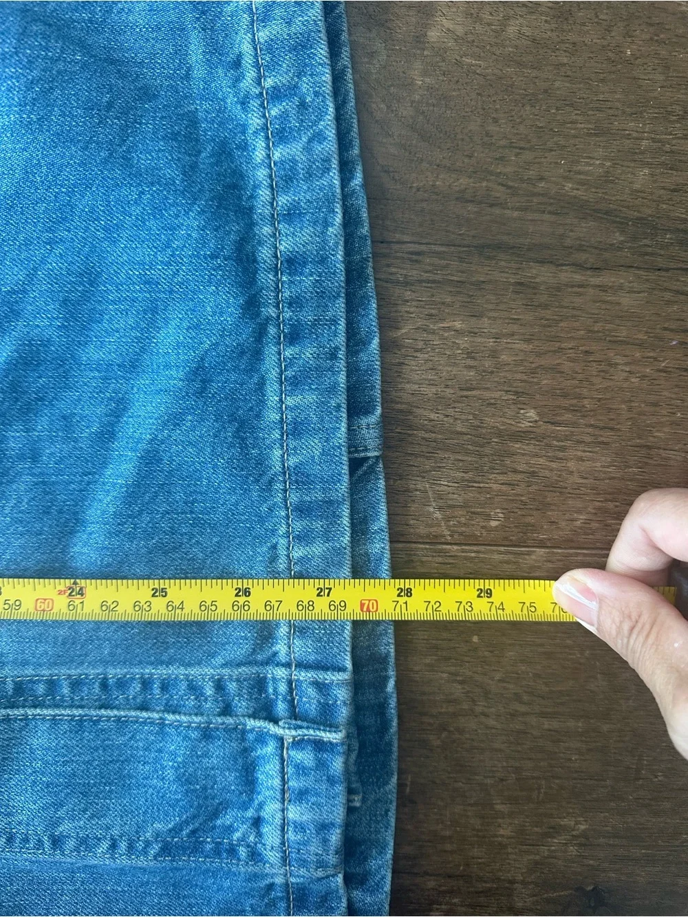 Point Sur J. Crew Blue Button-Front Denim Pencil Skirt